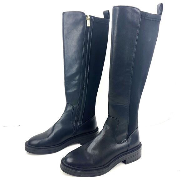 Reaction Kenneth Cole Anabelle Knee High Boots Black Size 5.5M - Picture 1 of 13